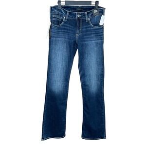 Silver Jeans Co Britt Curvy Fit Low Rise Slim Boot Blue Jeans Dark Wash Size 32